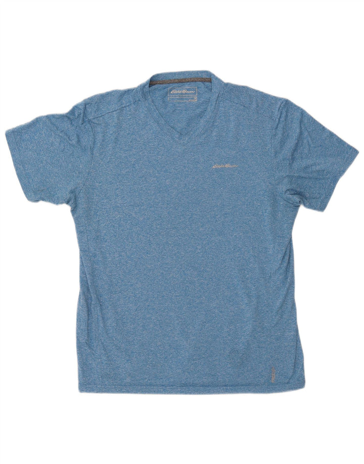 EDDIE BAUER T-Shirt Homme Bleu Moyen Moucheté Polyester