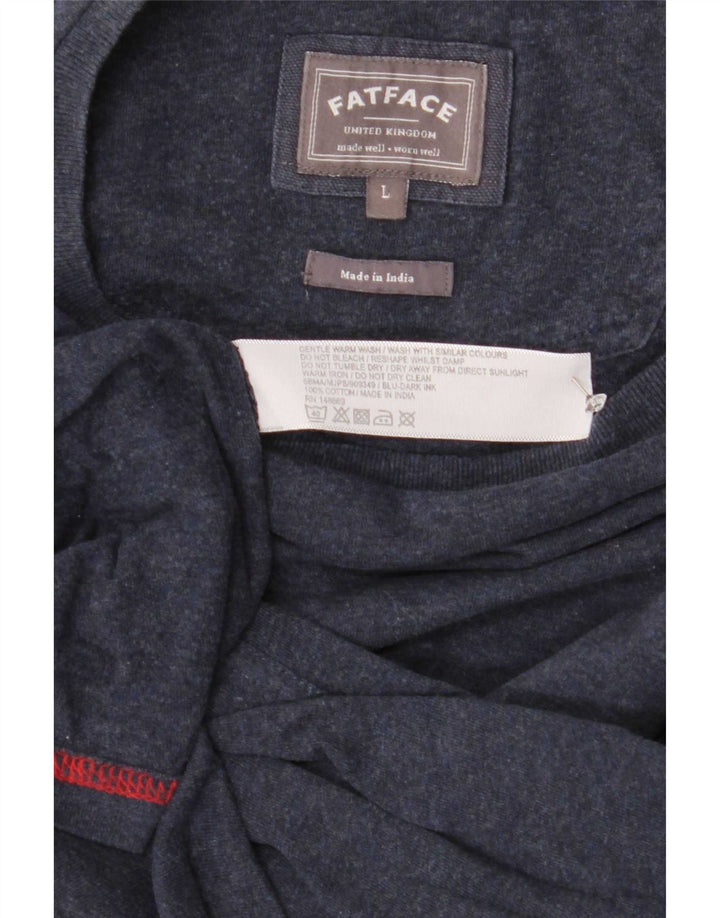 Fat Face T-Shirt Homme Haut Large Bleu Marine Coton