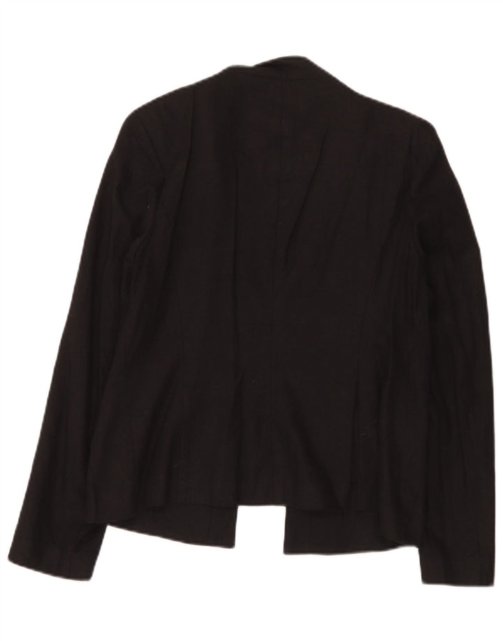 Marks & Spencer Veste blazer ouverte pour femme UK 12 Lin noir moyen