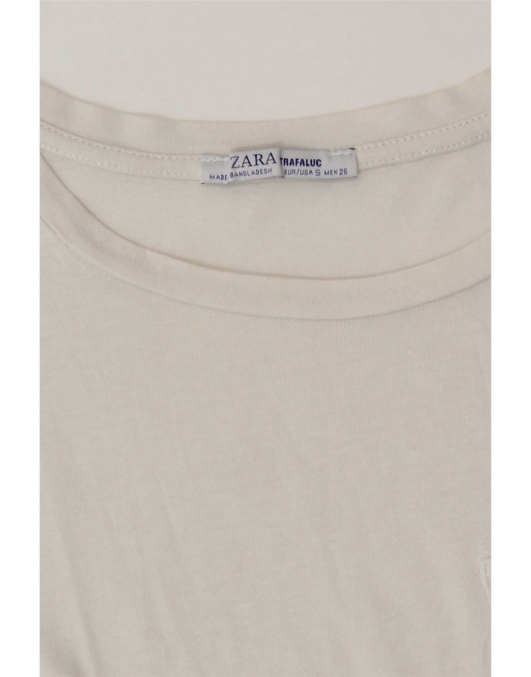 Zara T-Shirt Femme Top UK 10 Petit Blanc