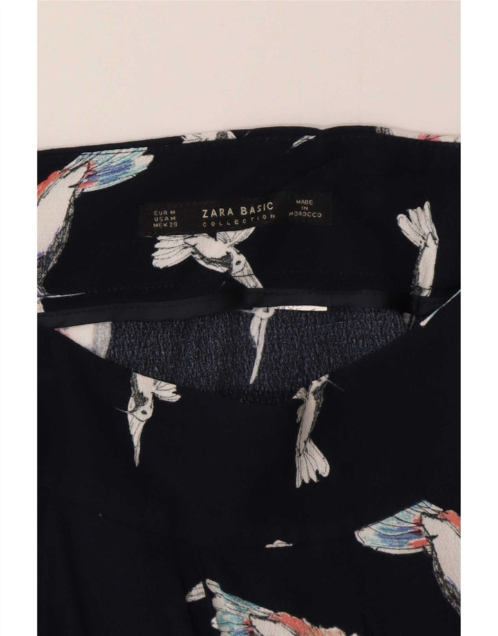Zara Short Graphique Pegged Casual Femme Moyen W28 Bleu Marine