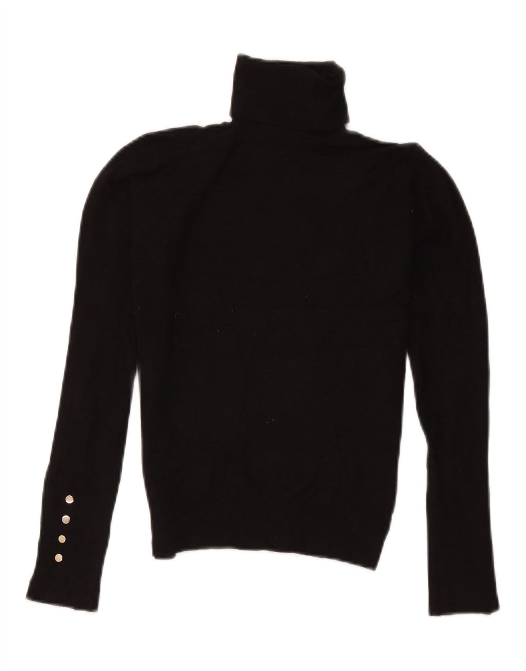 Zara Pull col roulé pour femme UK 10 Small Noir Viscose