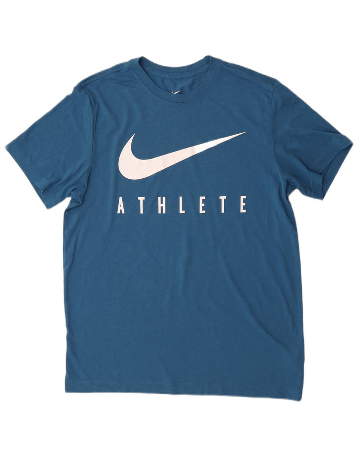 NIKE T-Shirt Dri Fit Graphic Homme Bleu Moyen Polyester