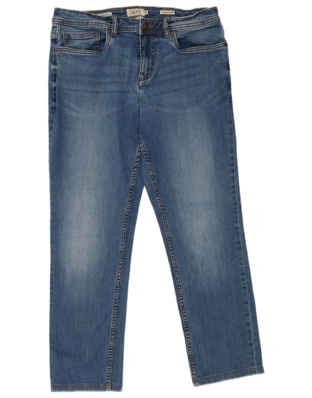 Dack's Jean Slim Homme IT 48 Medium W32 L27 Bleu Coton