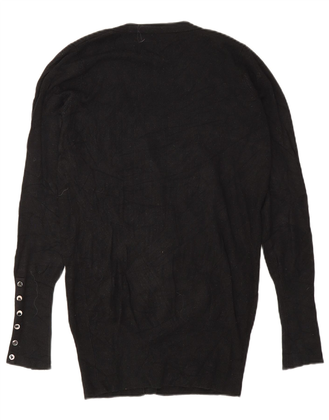 Zara Womens Cardigan Sweater UK 10 Petite Rayonne Noire
