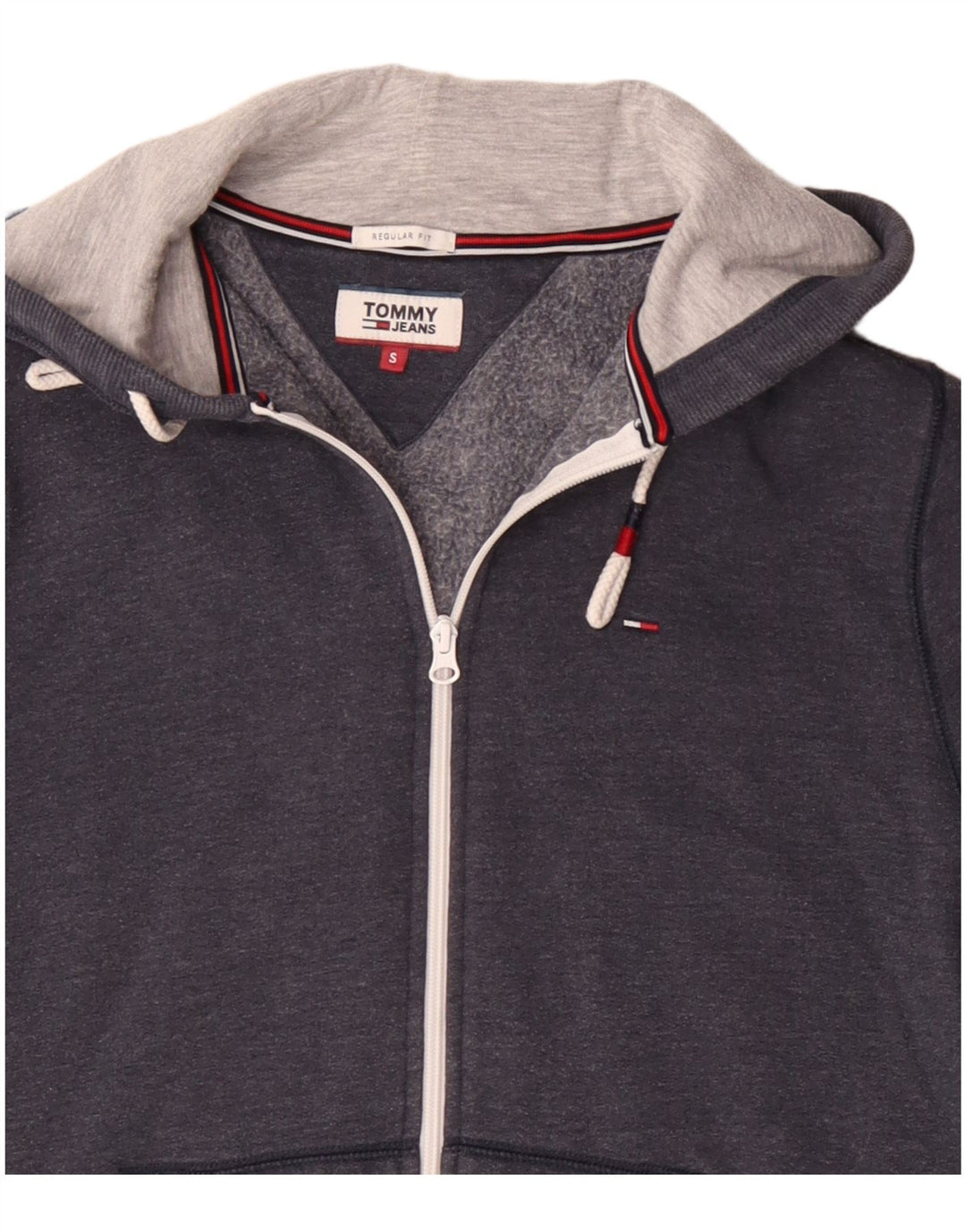 Tommy Hilfiger Pull à capuche zippé coupe régulière pour homme, petit bleu marine