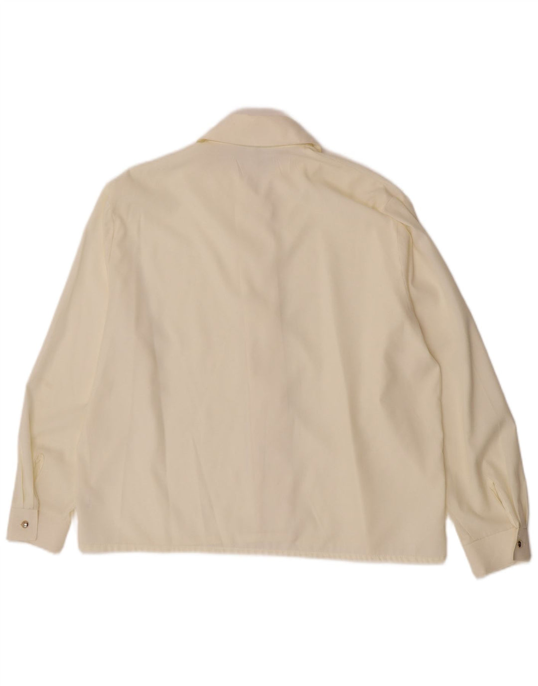 Chemisier chemise femme vintage UK 14 Medium Off White Viscose