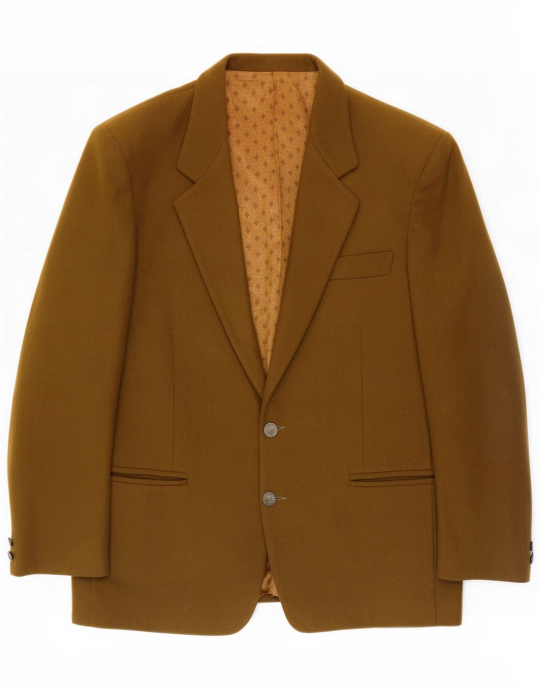 Veste blazer à 2 boutons pour homme UK 36 Petite laine kaki