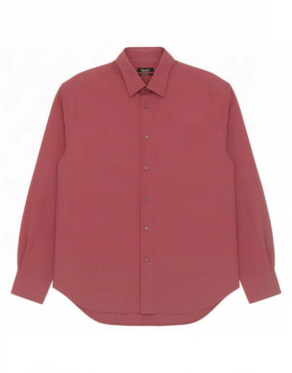 Zara Chemise coupe ajustée pour homme EU 44 XL Coton bordeaux