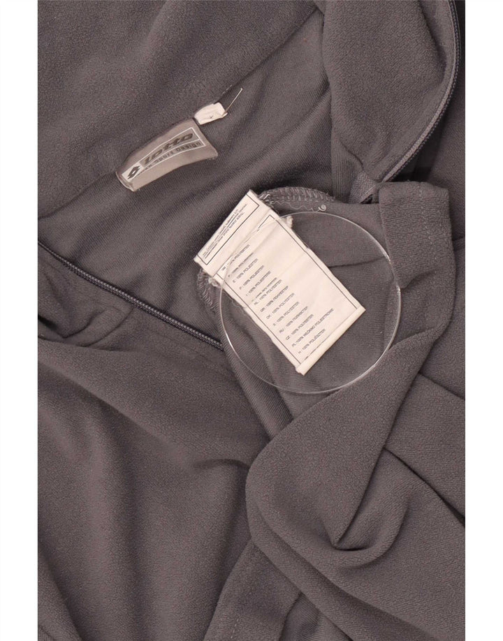 Lotto Pull polaire à col zippé pour homme Taille L Gris Polyester