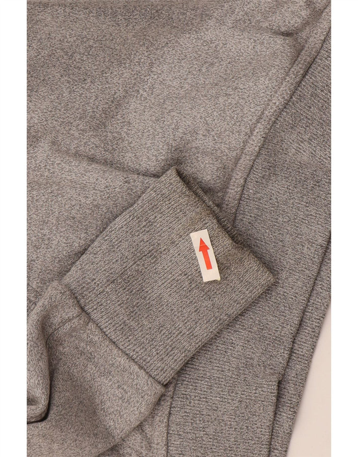 SUPERDRY Pull à capuche pour femme UK 44 Gris moyen chiné en coton
