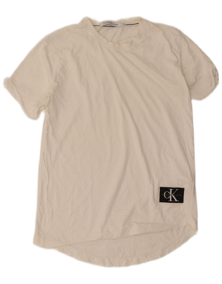 Calvin Klein T-Shirt Homme Blanc Moyen Coton