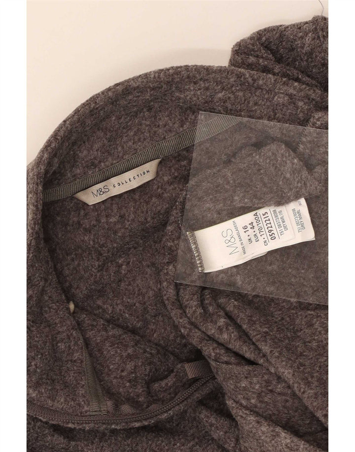 Marks & Spencer Veste polaire pour femme UK 16 Large Gris Polyester