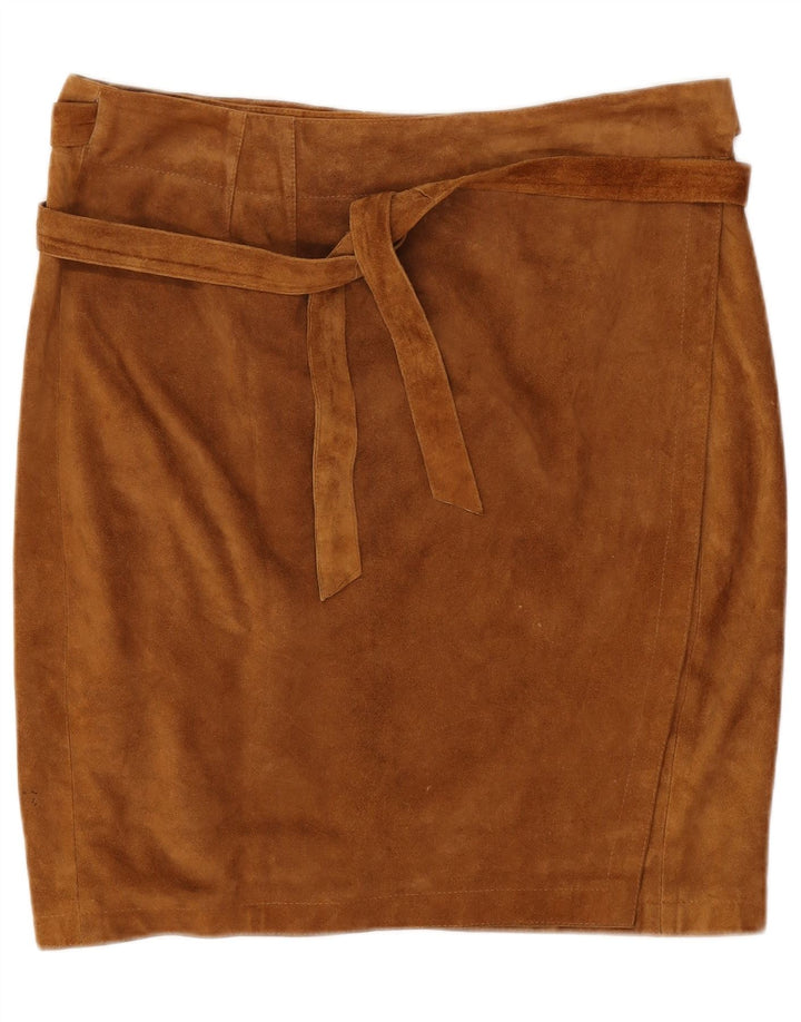 Bottega Femme Jupe portefeuille en daim W30 Marron moyen