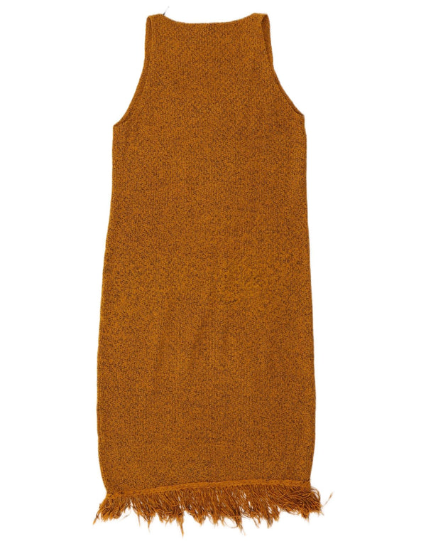 Zara Robe pull sans manches pour femme UK 10 Petit Marron Moucheté