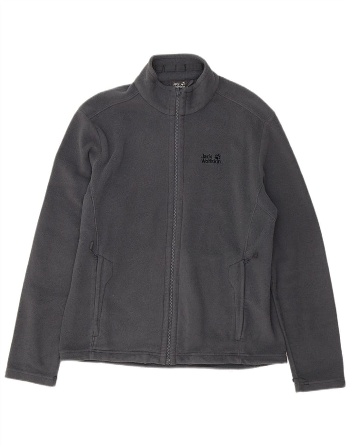 JACK WOLFSKIN Veste Polaire Homme UK 40 Large Gris Polyester