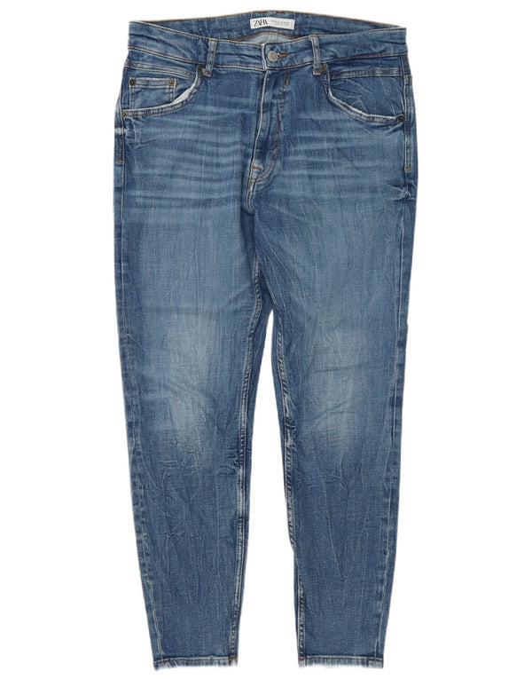 Zara Jean skinny pour homme EU 44 XL W34 L27 Bleu Coton