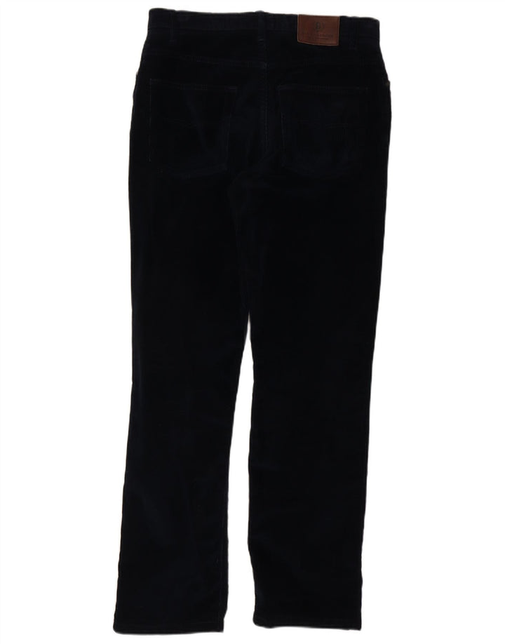 MARKS & SPENCER Pantalon droit en velours côtelé pour homme W32 L31 Bleu marine en coton
