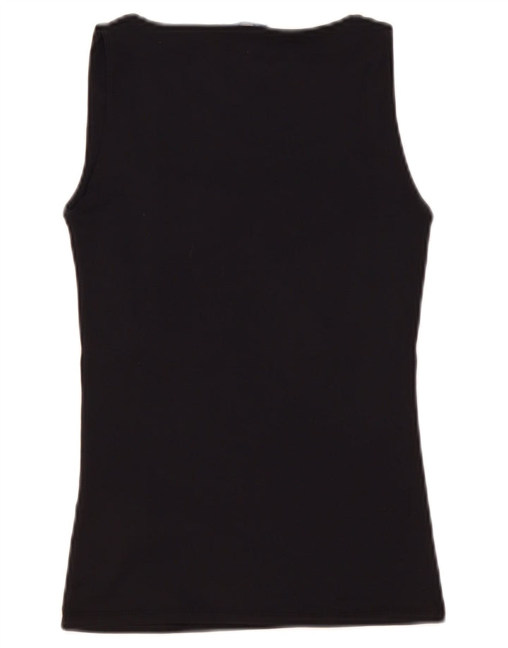 Zara Femme Débardeur UK 8 Small Noir Polyamide