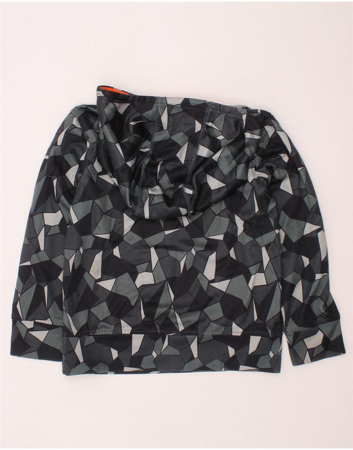 PUMA Pull à capuche pour garçon 7-8 ans Petit Gris Géométrique Polyester