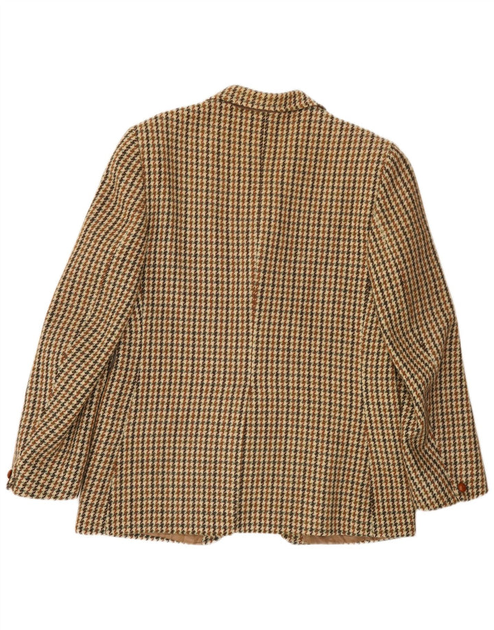 Harris Tweed Veste blazer à 3 boutons pour homme UK 36 Petite laine pied-de-poule vert