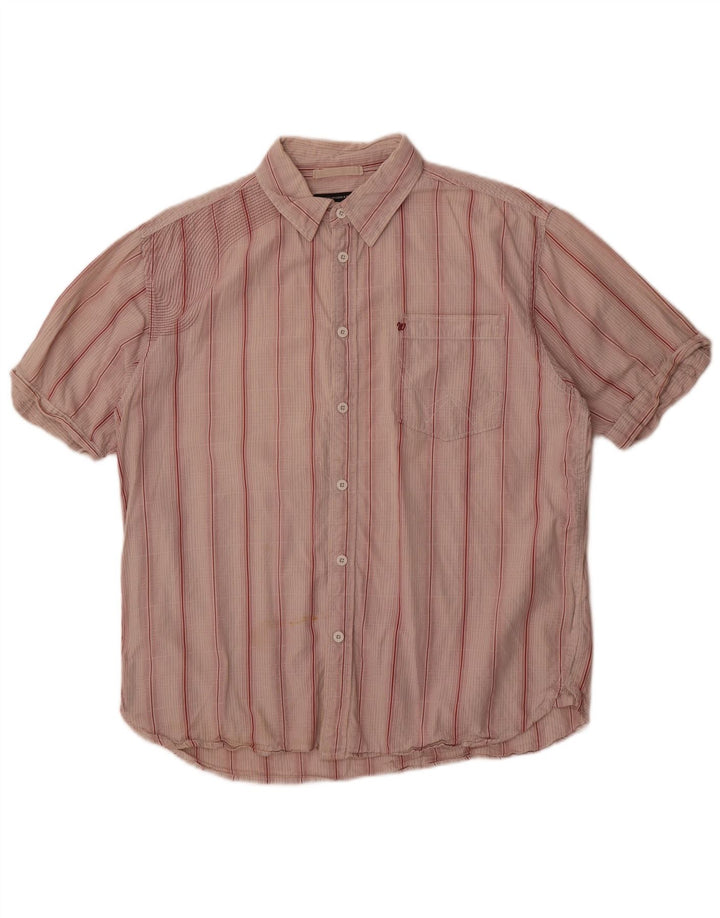 Wrangler Chemise à manches courtes pour homme XL Rose rayé