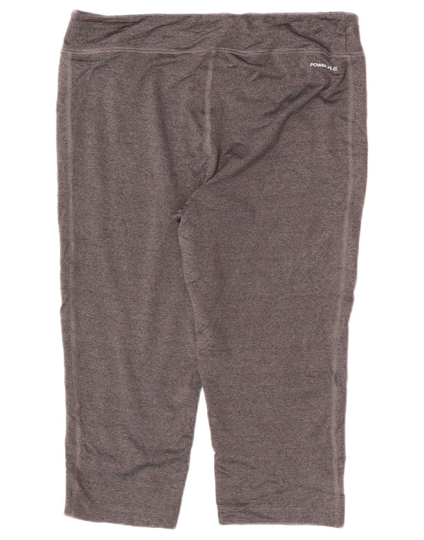 Champion Leggings Capri Femme UK 12 Gris Moyen Polyester