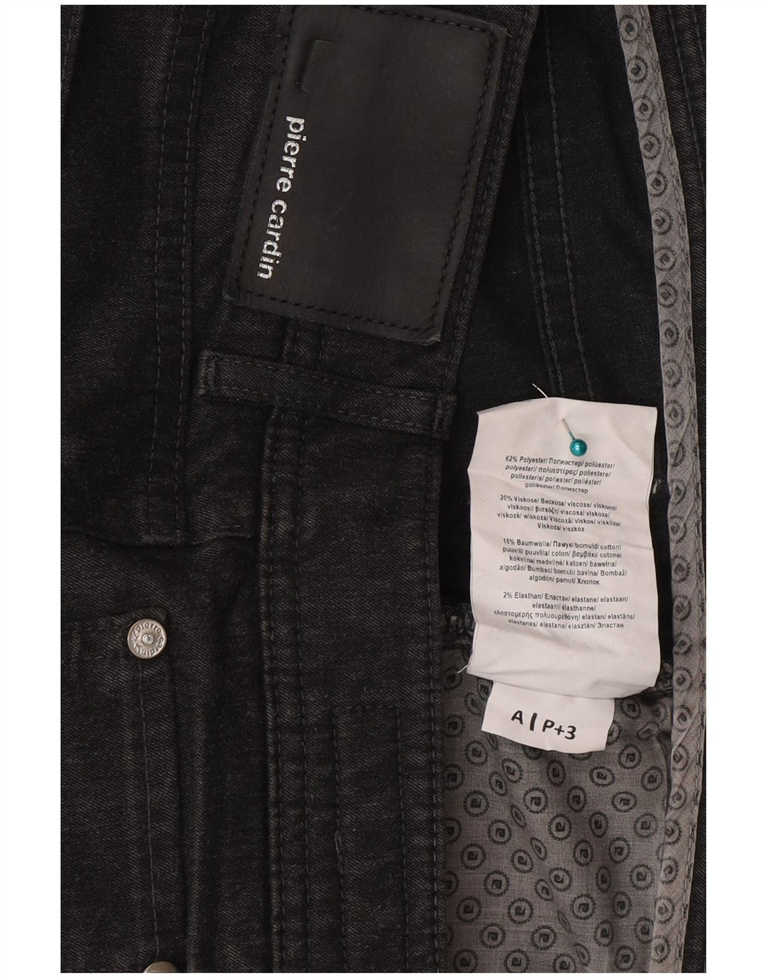 Pierre Cardin Jean droit homme W36 L34 gris polyester