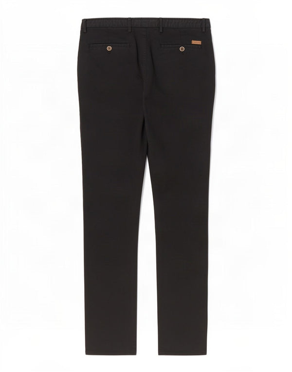 Massimo Dutti Pantalon Chino Extra Sim Fit Homme EU 44 Large W34 L32 Noir