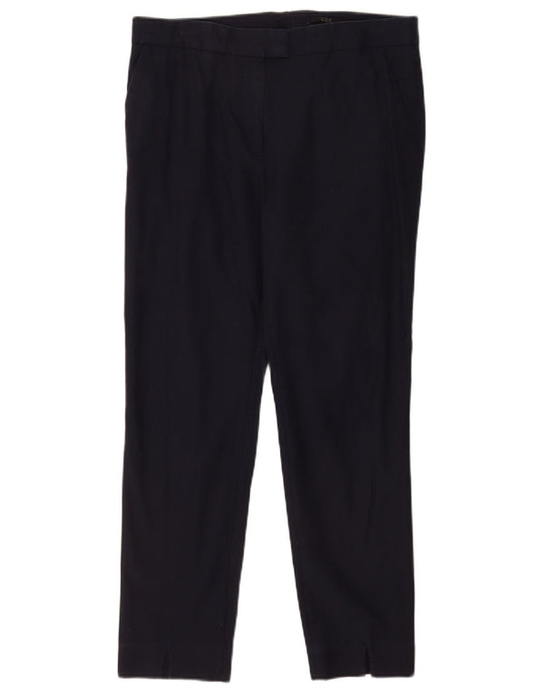 Cos Pantalon de costume droit pour femme EU 38 Medium W32 L26 Bleu marine Coton