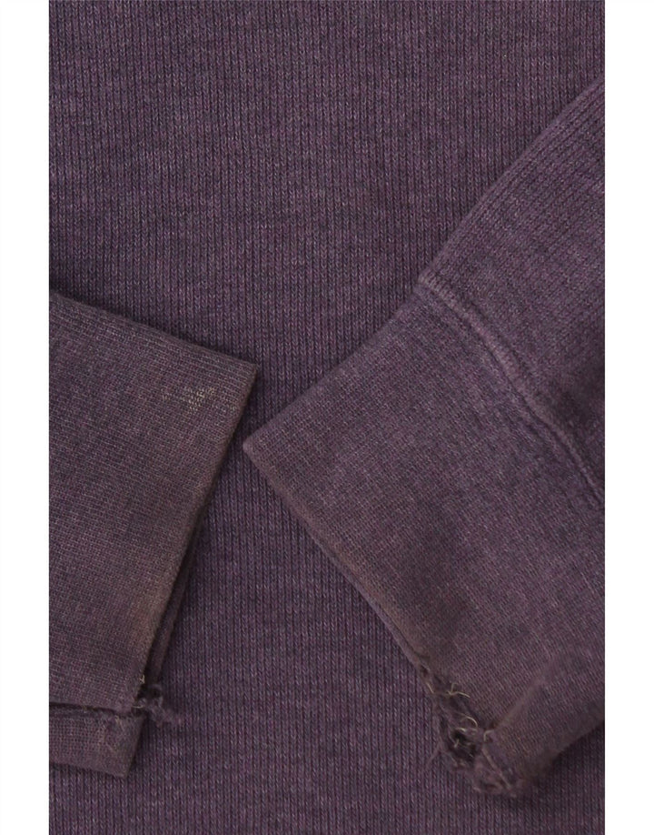 ORVIS Sweat-shirt col zippé pour homme en coton violet moyen