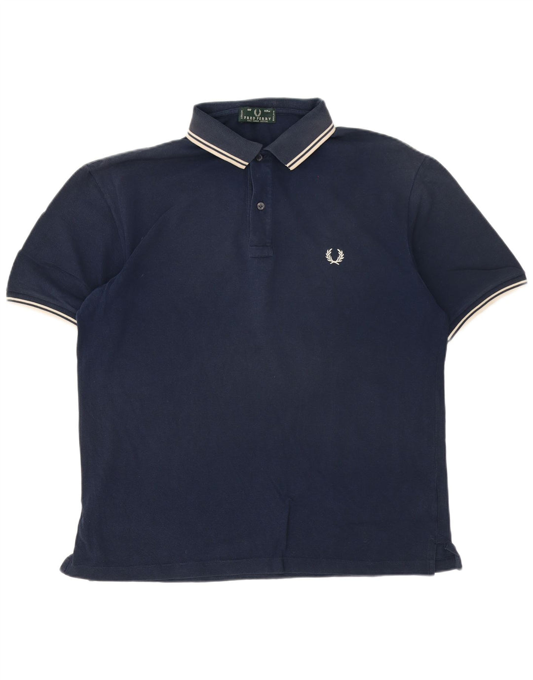 Fred Perry Polo Homme Large Bleu Marine Rayé Coton