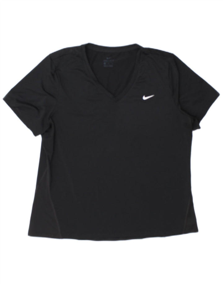 Nike Hommes Dri Fit T-Shirt Haut XL Noir Polyester