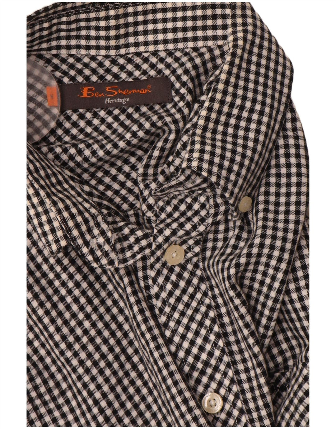 BEN SHERMAN Chemise Heritage Homme Coton Vichy Noir Moyen