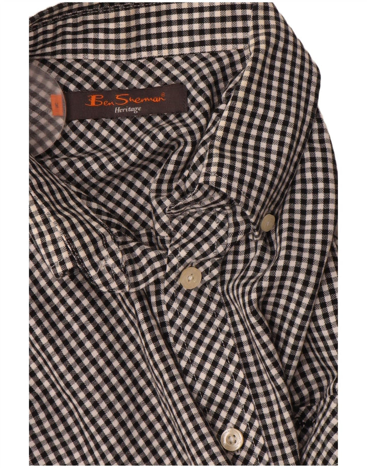 BEN SHERMAN Chemise Heritage Homme Coton Vichy Noir Moyen