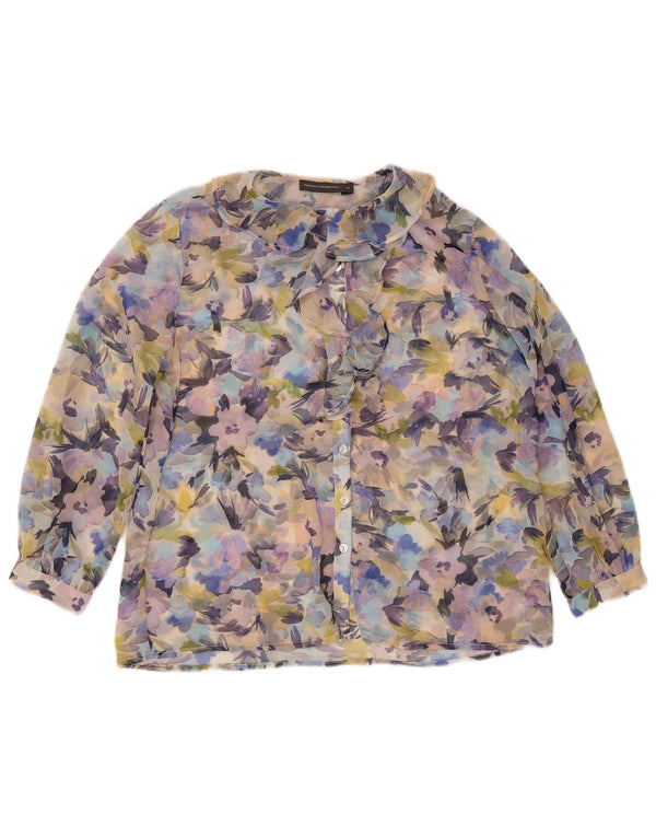 French Connection Chemisier transparent pour femme UK 10 Small Multicolore
