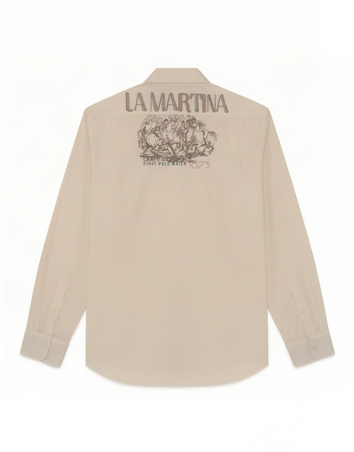 La Martina Chemise Graphique Homme Grand Blanc