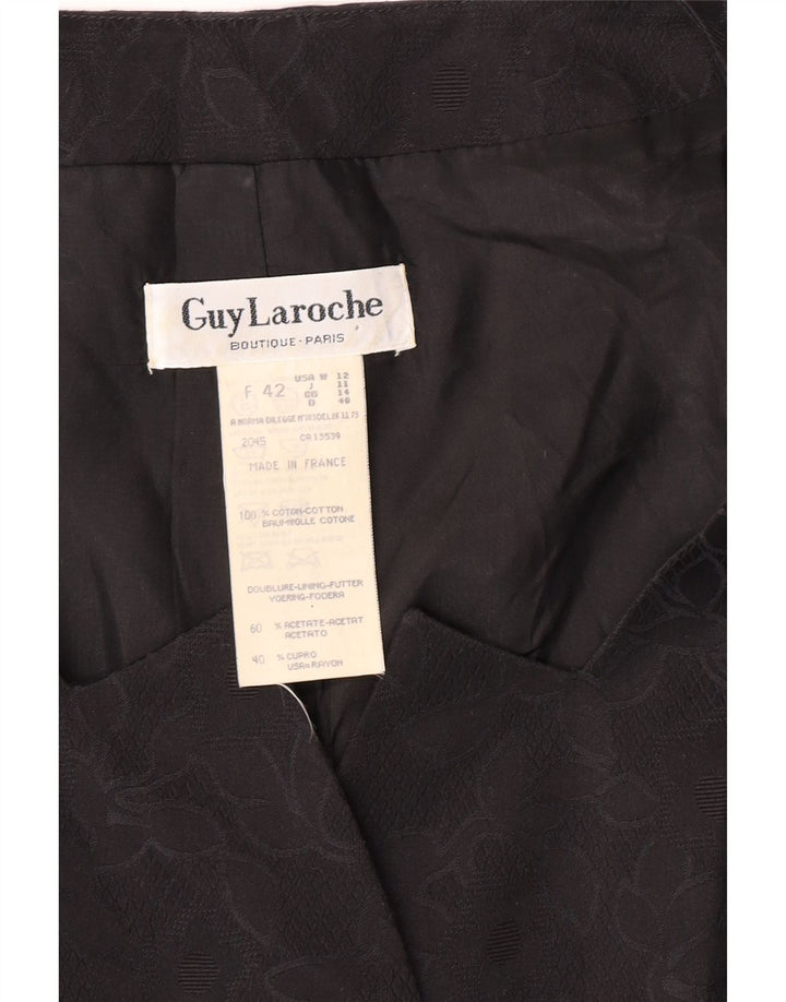 GUY LAROCHE Veste blazer à manches courtes pour femme EU 42 Large Noir Classique
