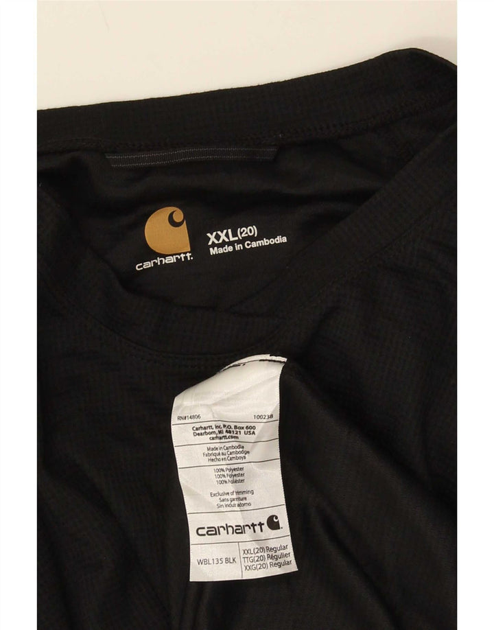 Carhartt Haut à manches longues pour femme UK 20 2XL Noir Polyester
