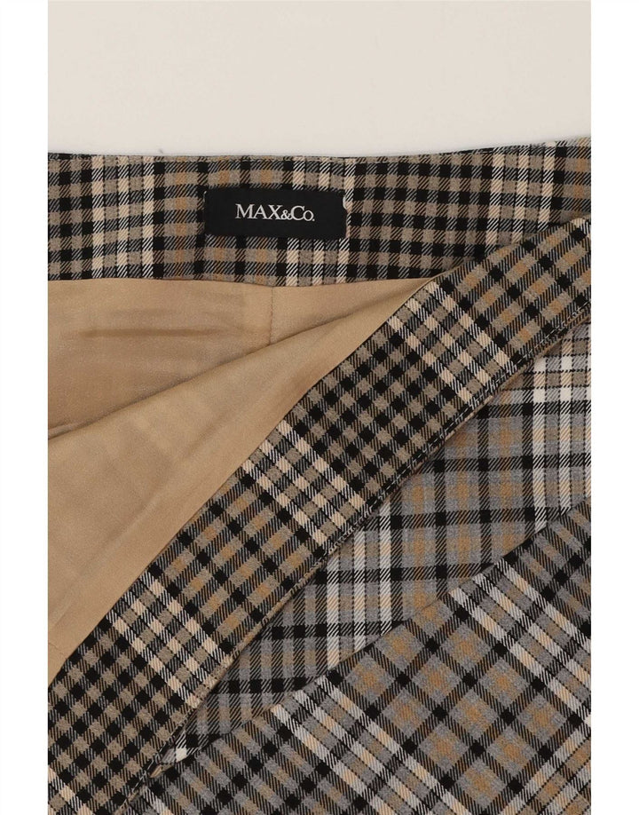 Max & Co. Jupe trapèze W29 pour femme à carreaux marron moyen