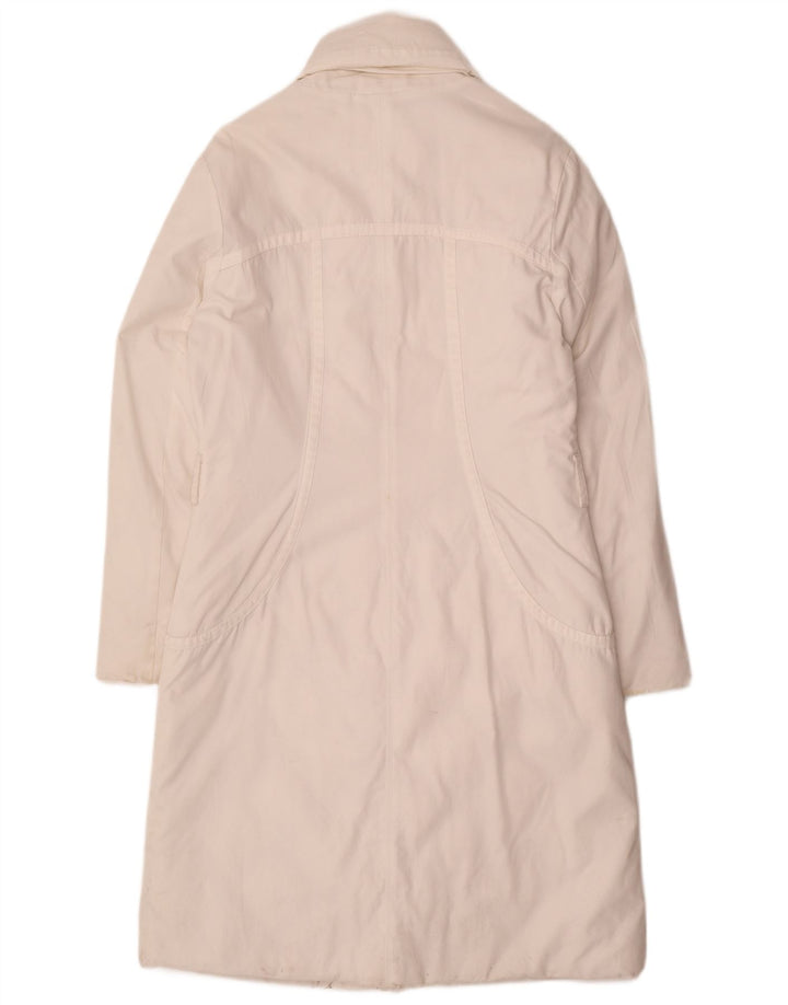 Trussardi Jeans Manteau Rembourré Femme IT 44 Coton Blanc Moyen