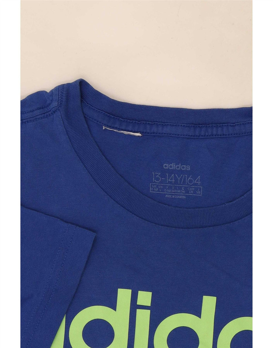 Adidas T-Shirt Graphique Garçon 13-14 ans Bleu
