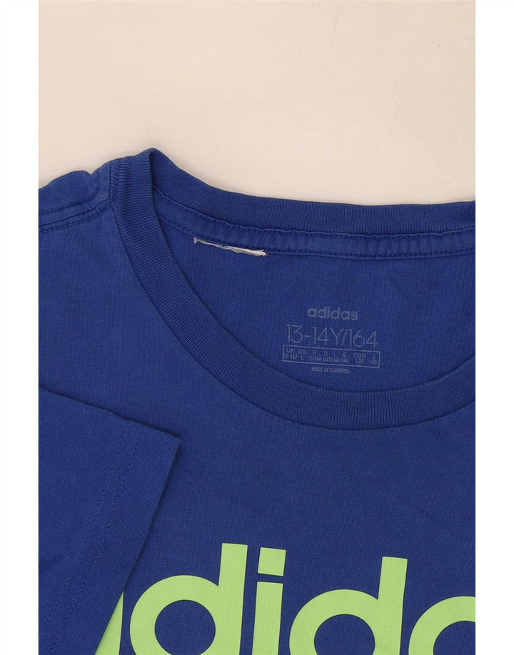 Adidas T-Shirt Graphique Garçon 13-14 ans Bleu