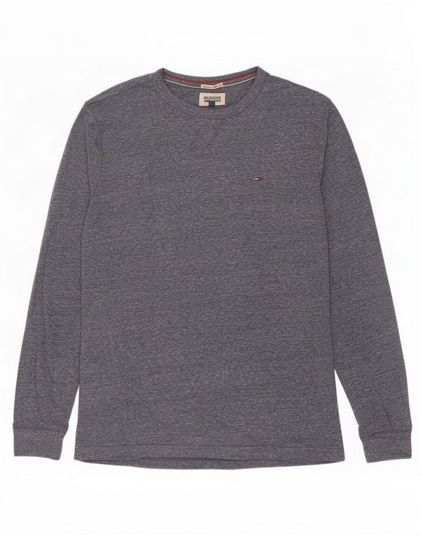 Tommy Hilfiger Haut à manches longues pour homme en polyester moucheté bleu marine