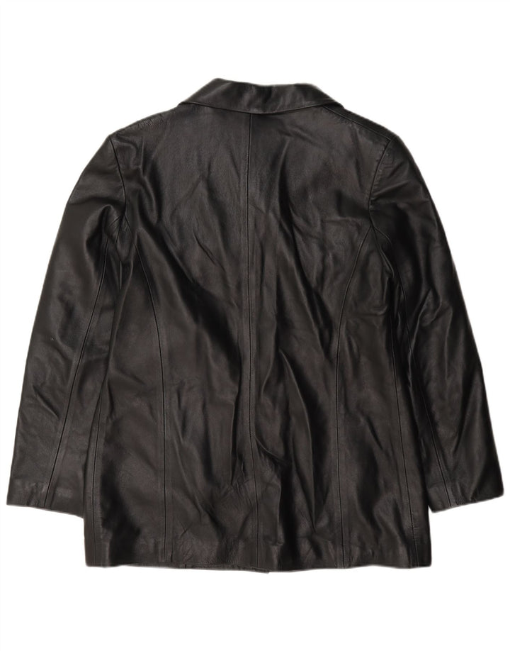 Sardar Veste blazer en cuir Woodlands pour femme UK 16 Large Noir