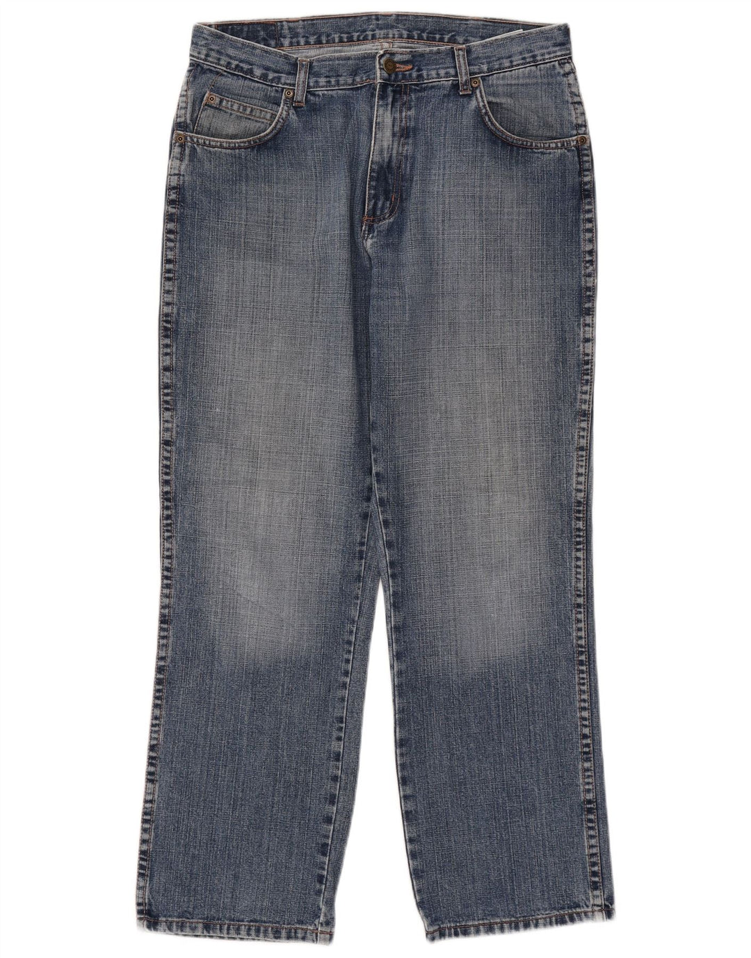 Wrangler Jean droit coupe droite W34 L30 pour homme en coton bleu