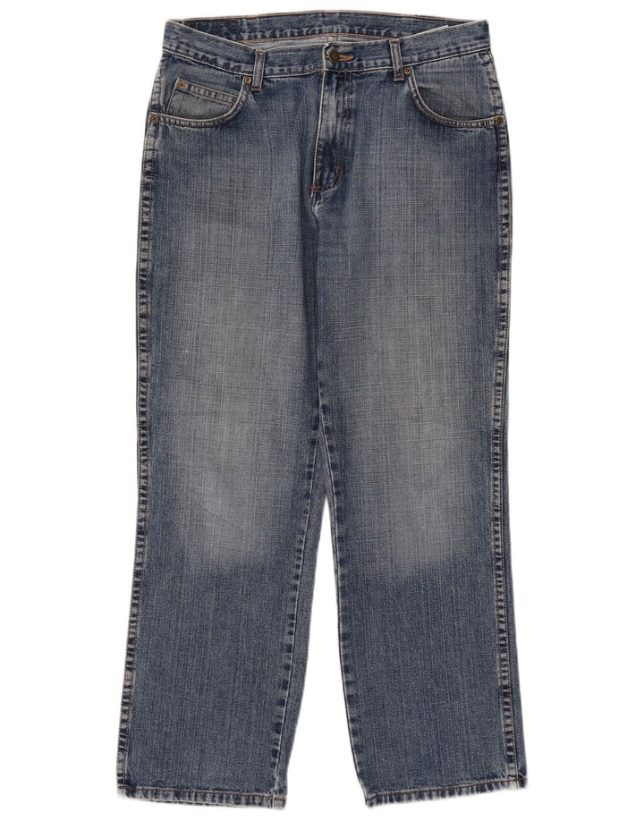 Wrangler Jean droit coupe droite W34 L30 pour homme en coton bleu
