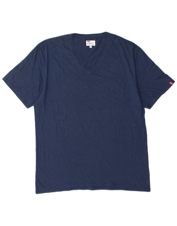 LEVI'S T-Shirt Homme Top 2XL Bleu Marine Coton