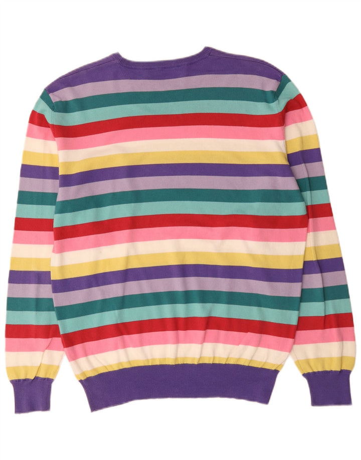 Brooksfield Pull col rond pour homme IT 52 Large rayures multicolores
