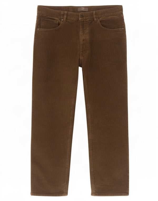 Marks & Spencer Pantalon décontracté droit pour homme W38 L31 Coton kaki